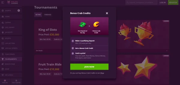 Malina Casino bonusová hra na mobile